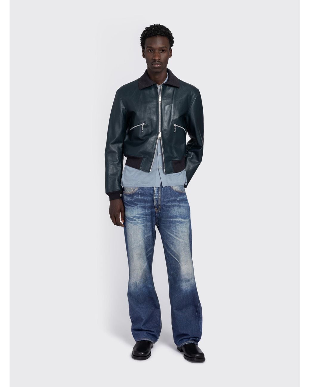 Our Legacy Blue Mini Bomber for men