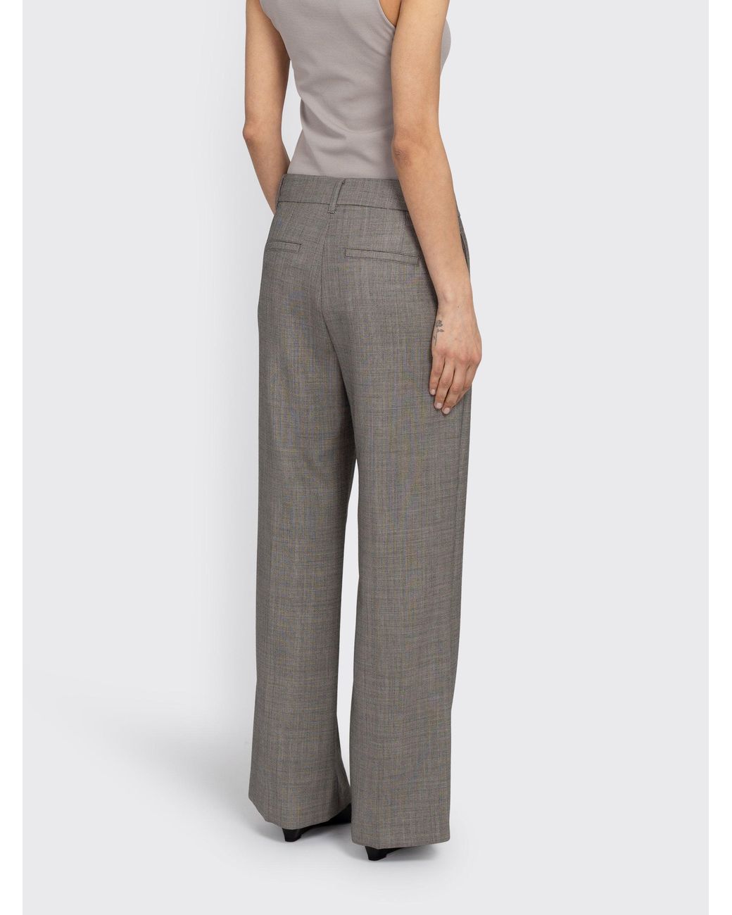 Amomento Gray Wool Flared Pants