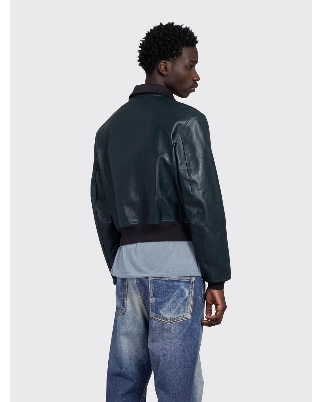 Our Legacy Blue Mini Bomber for men