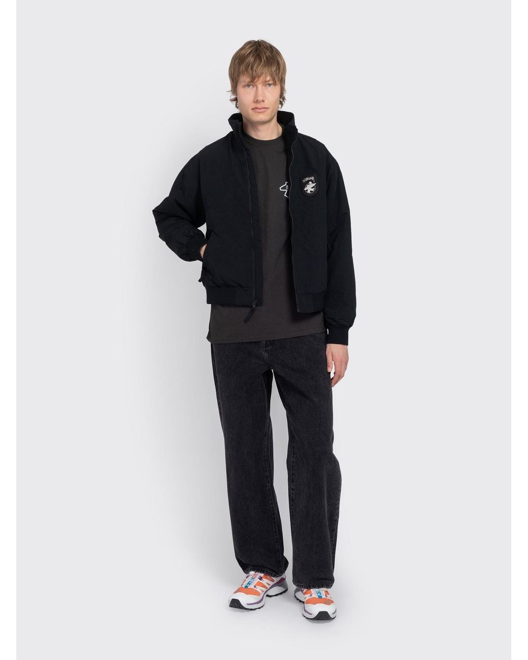 Stussy Polar Fleece Lined Jacket in Blue for Men | Lyst