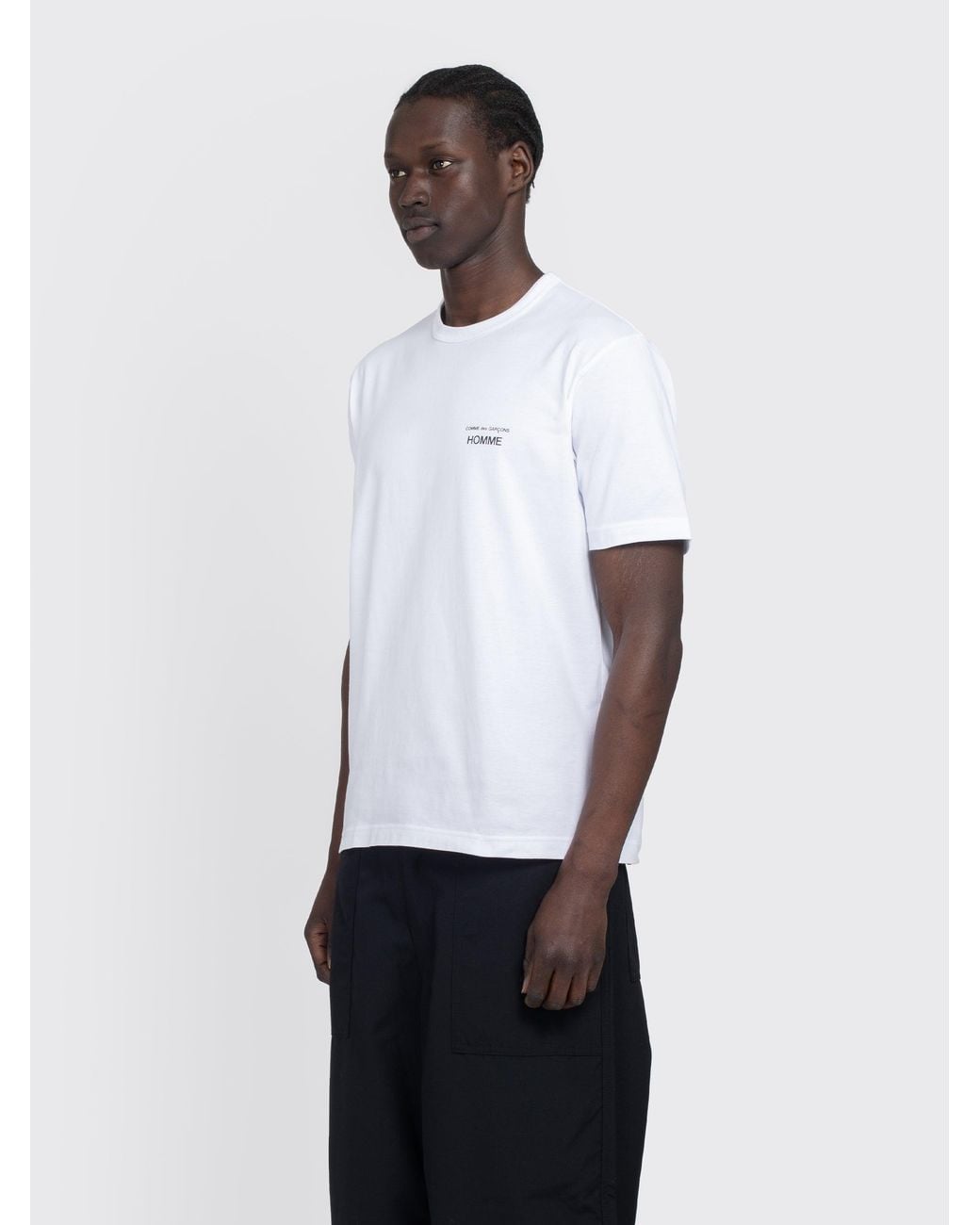 Comme des Garçons White Logo Tee Ss for men