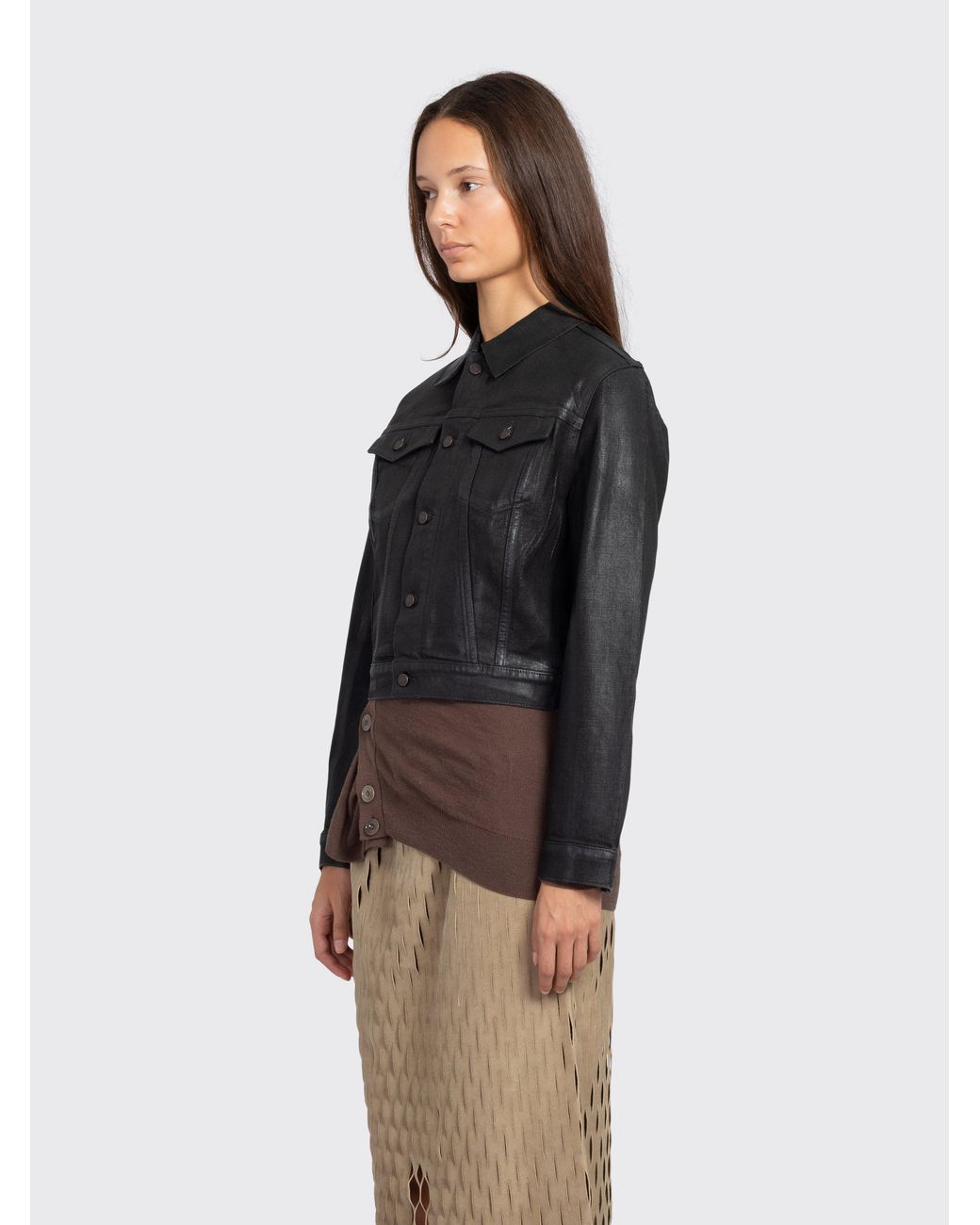 Acne Black Fitted Denim Jacket