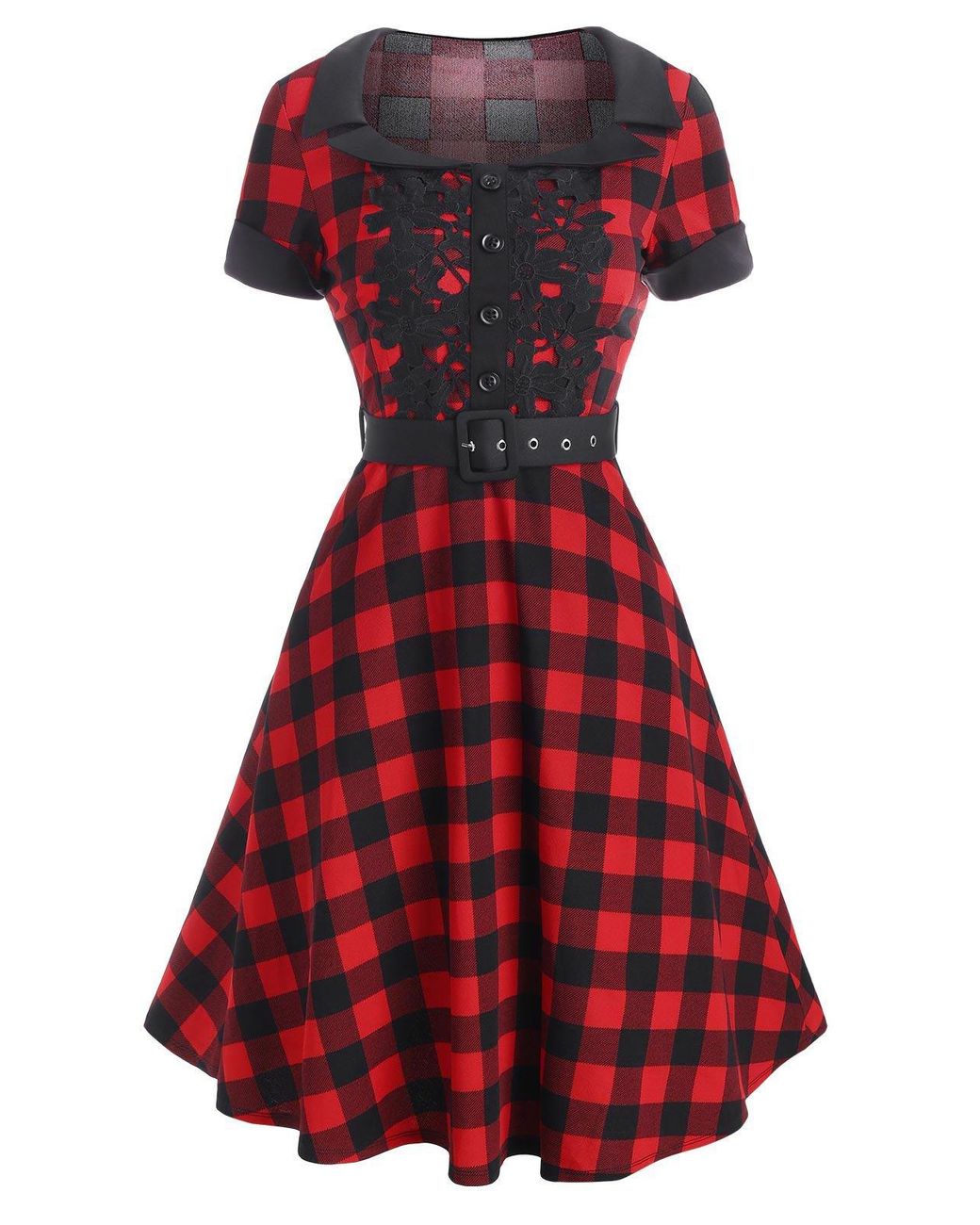 ladies vintage dyed lace appliqué split dress