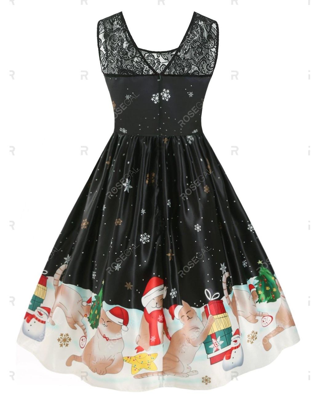 plus size christmas cat dress