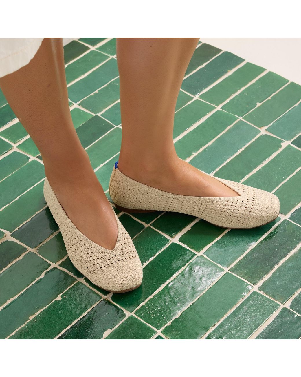 Rothy's Green The Max Square Ballerina