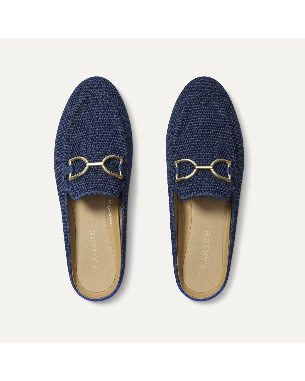 Rothy's Blue The Double Bit Loafer Mule