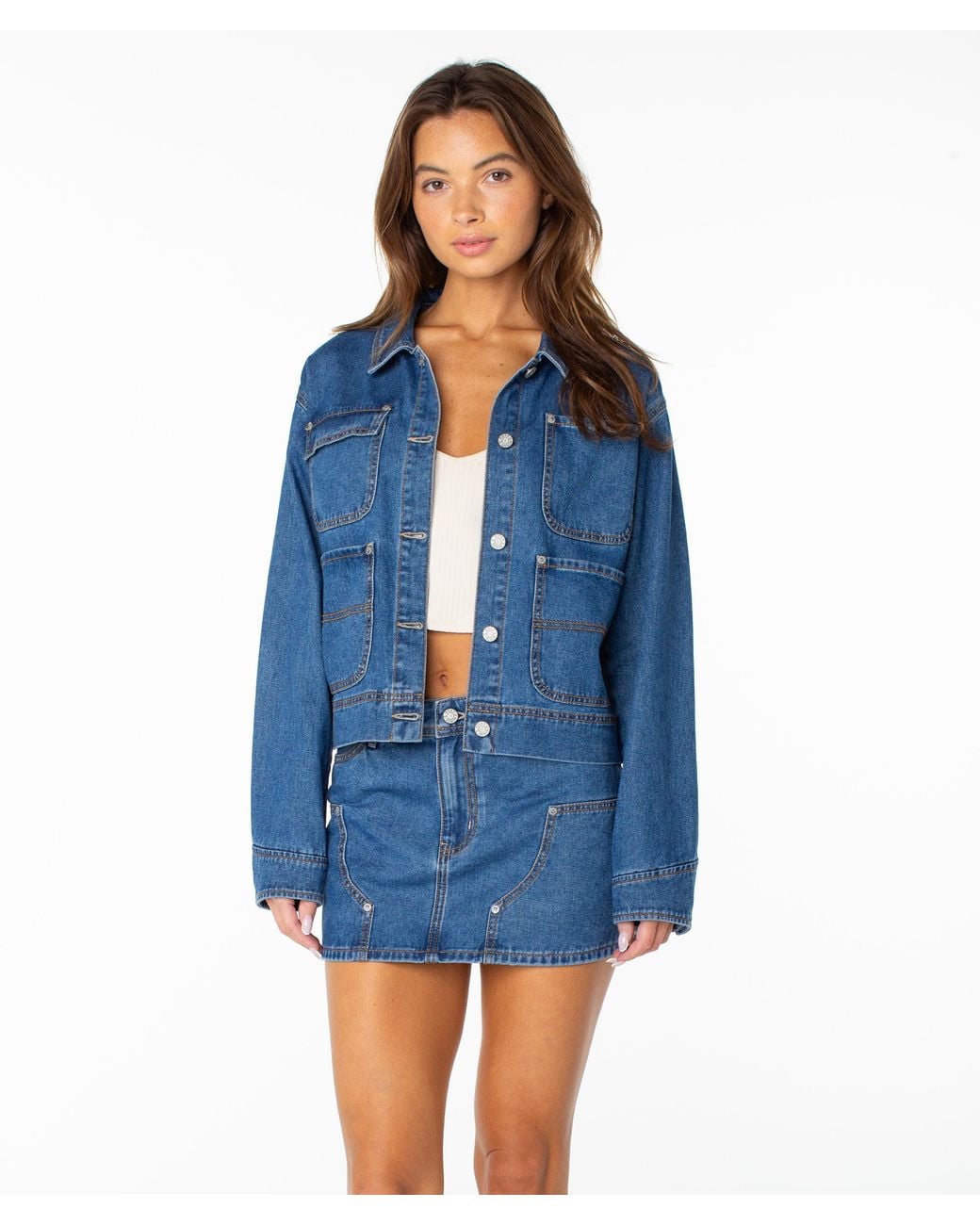 Roxy Blue Reel Life Denim Jacket