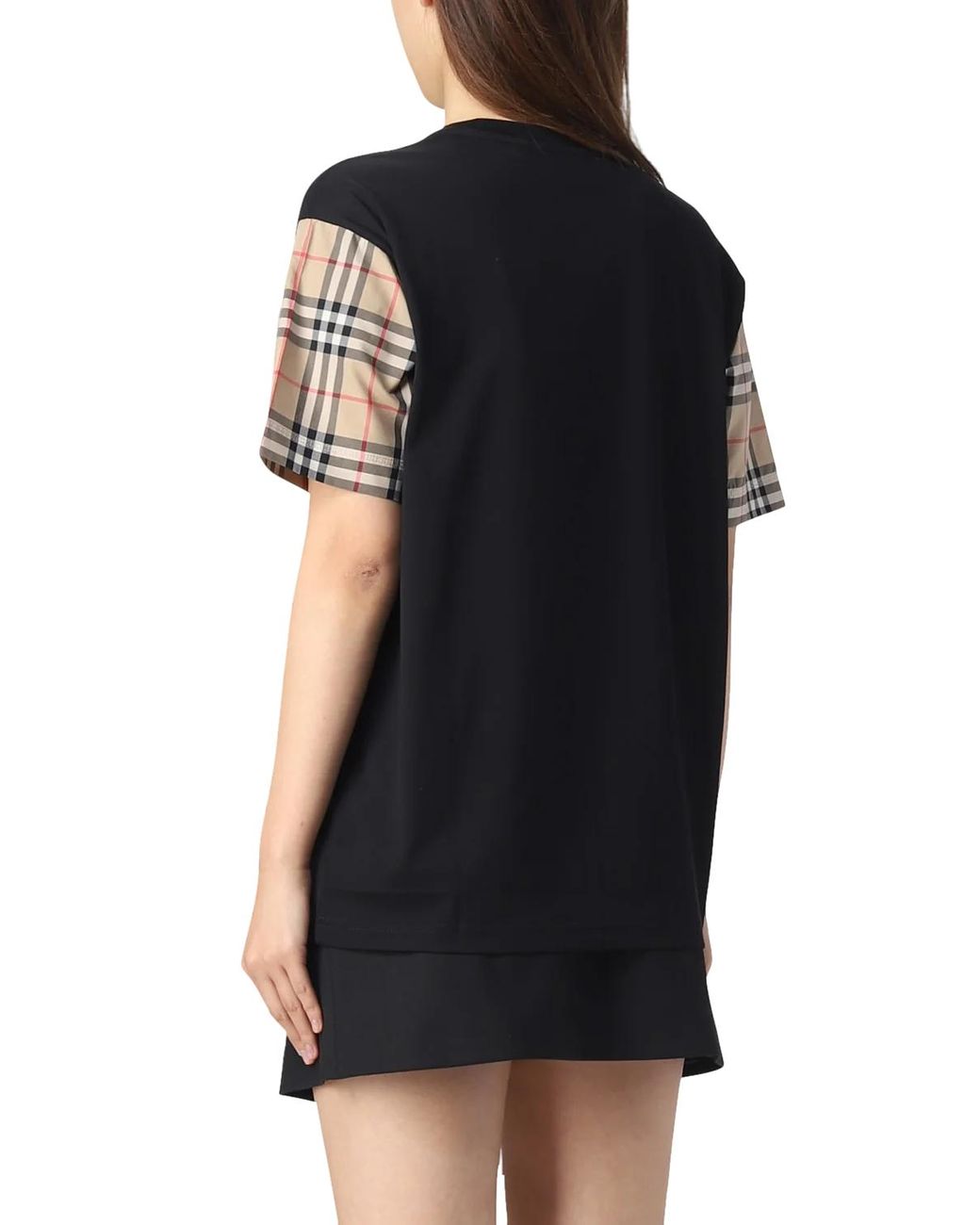 Burberry vintage check sleeve cotton cheap t-shirt
