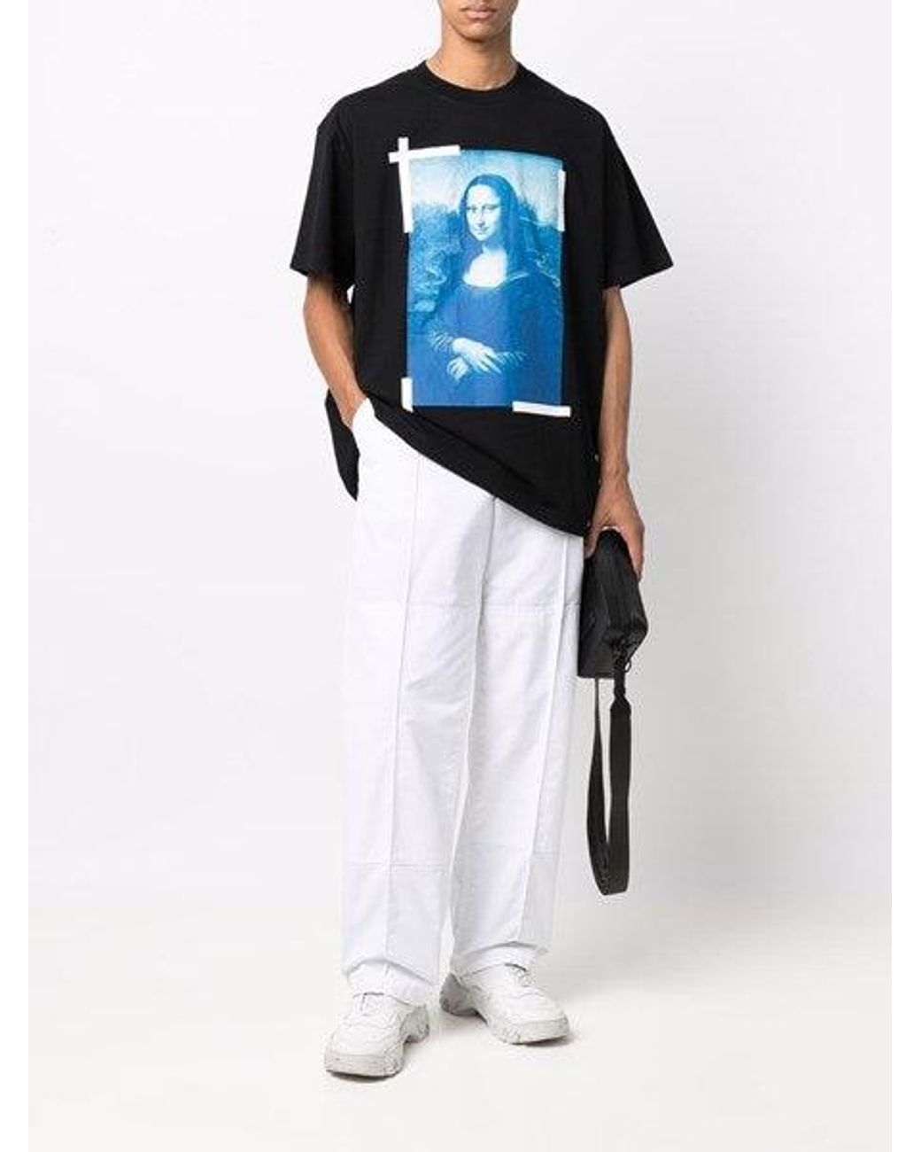 T-shirt Lyst c/o Black Lisa | for Mona Virgil Off-White Men White Abloh in Oversized
