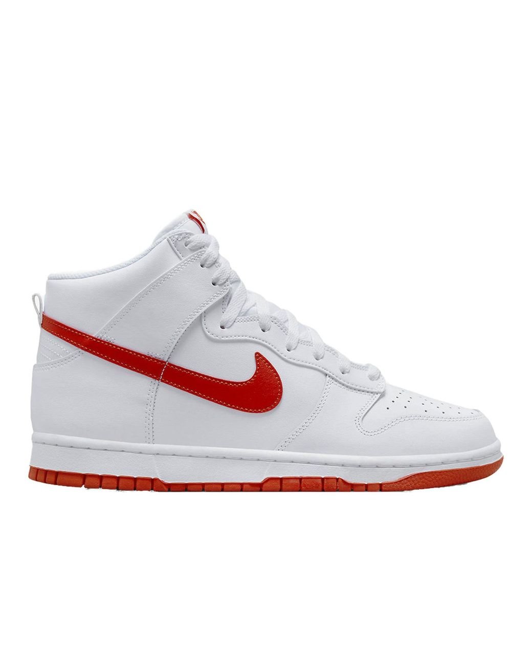 Nike Dunk Hi Retro "picante Red" in White for Men | Lyst