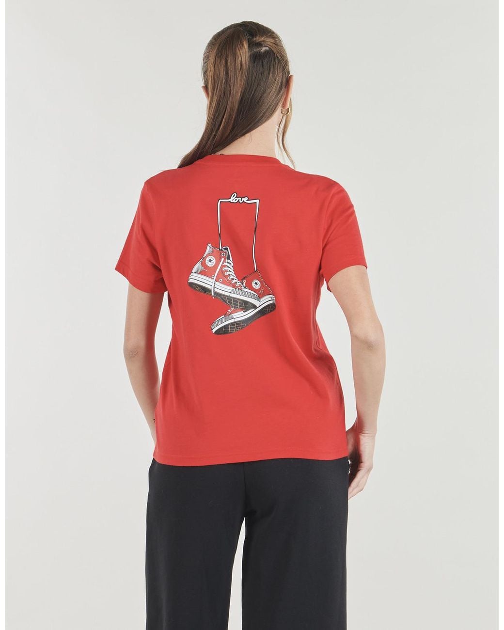 Converse Red T Shirt Valentines Love Chucks Standard Fit Tee