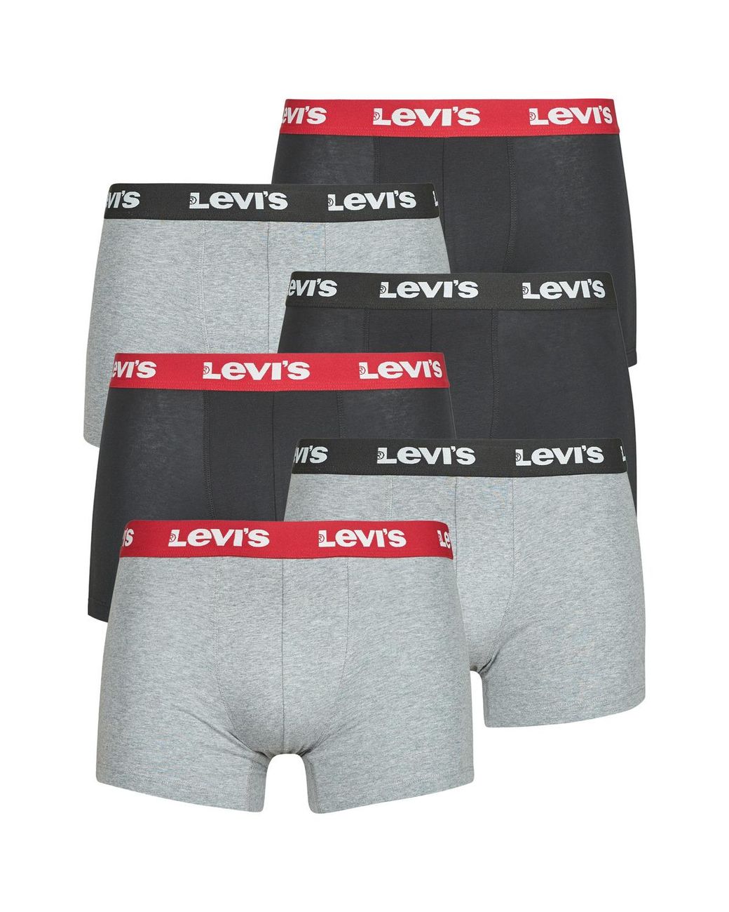 Levi's Gray Boxer Shorts Repeat Logo Boxer Ecom Pack De 6 for men