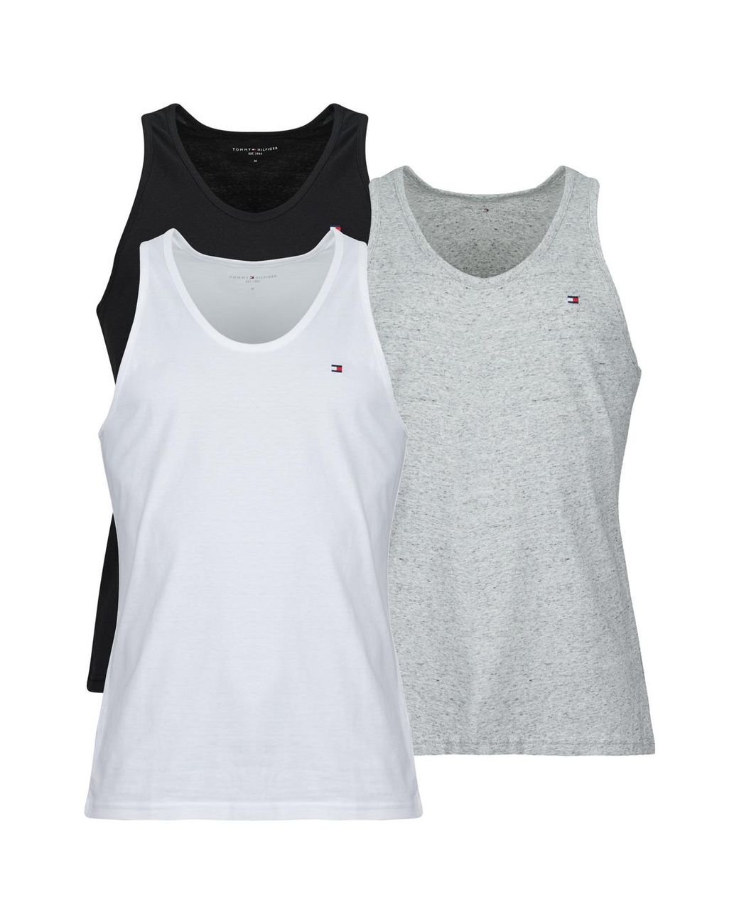 Tommy Hilfiger Black Tops / Sleeveless T-shirts 3p Tank Top for men