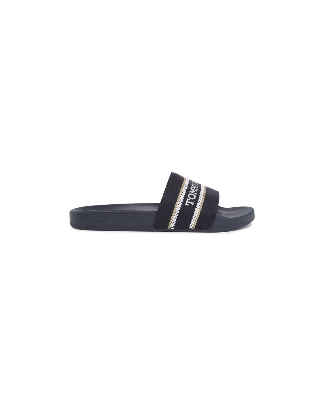 Tommy Hilfiger Blue Tap-dancing Hilfiger Poolslide Withwebbing
