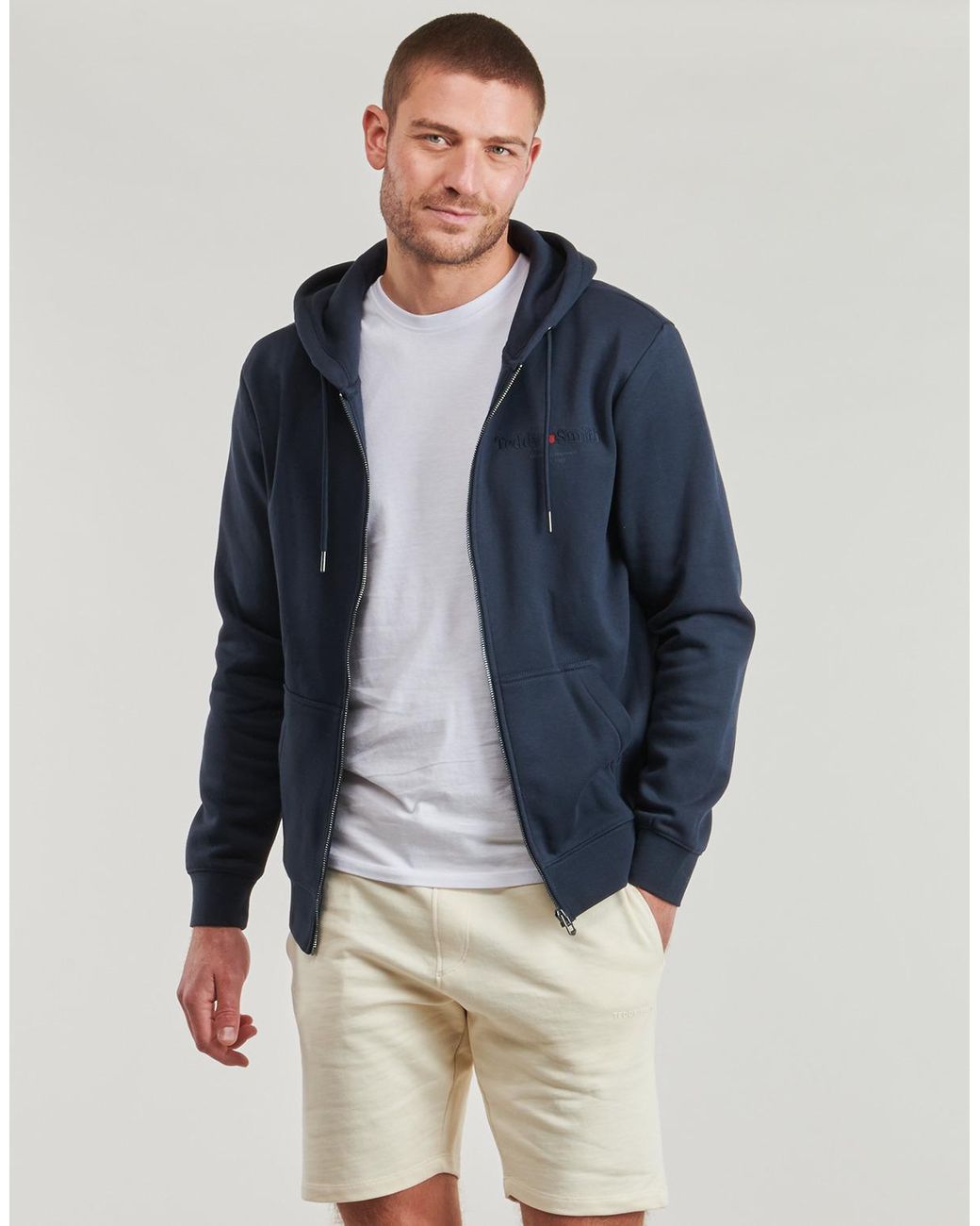 Teddy Smith Blue Hoodies Giclass Jim Hz for men