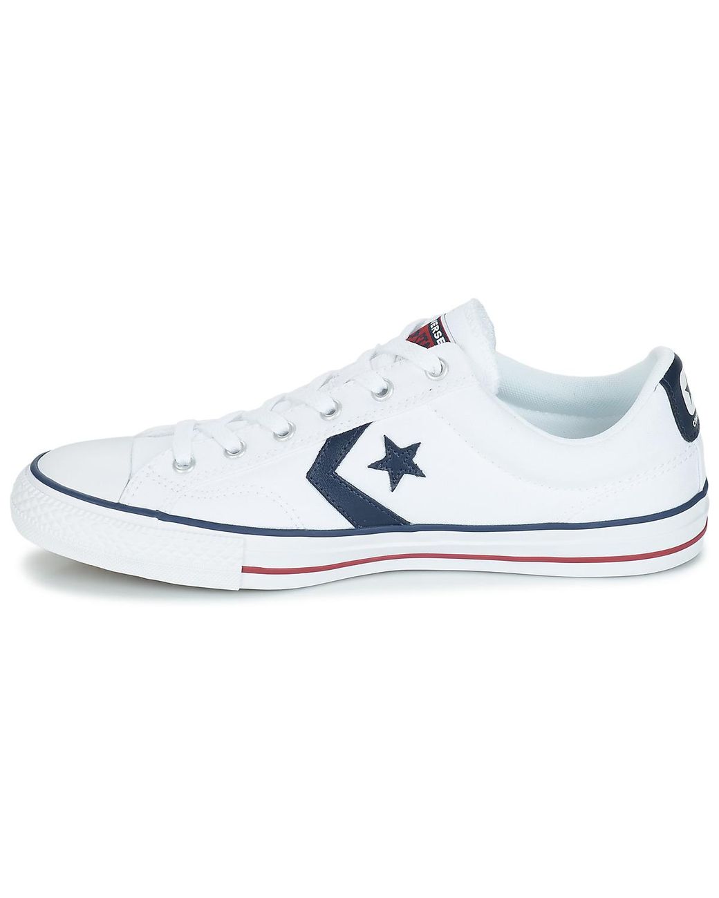 converse white star player trainers