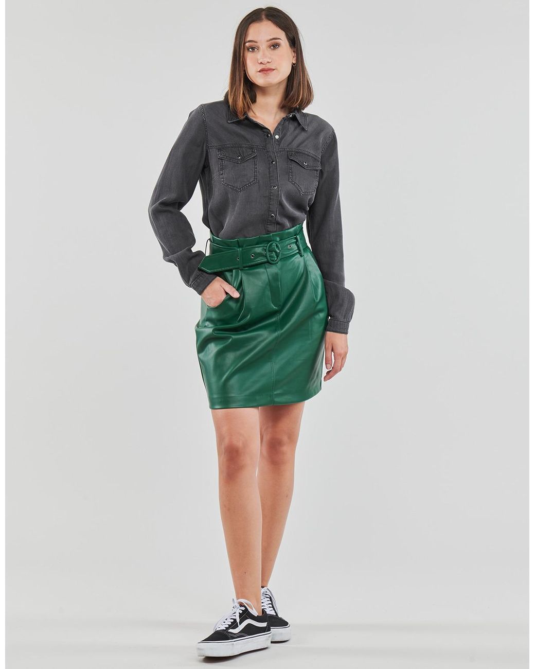 Vila Green Vichoosy Hw Coated Skirt Skirt