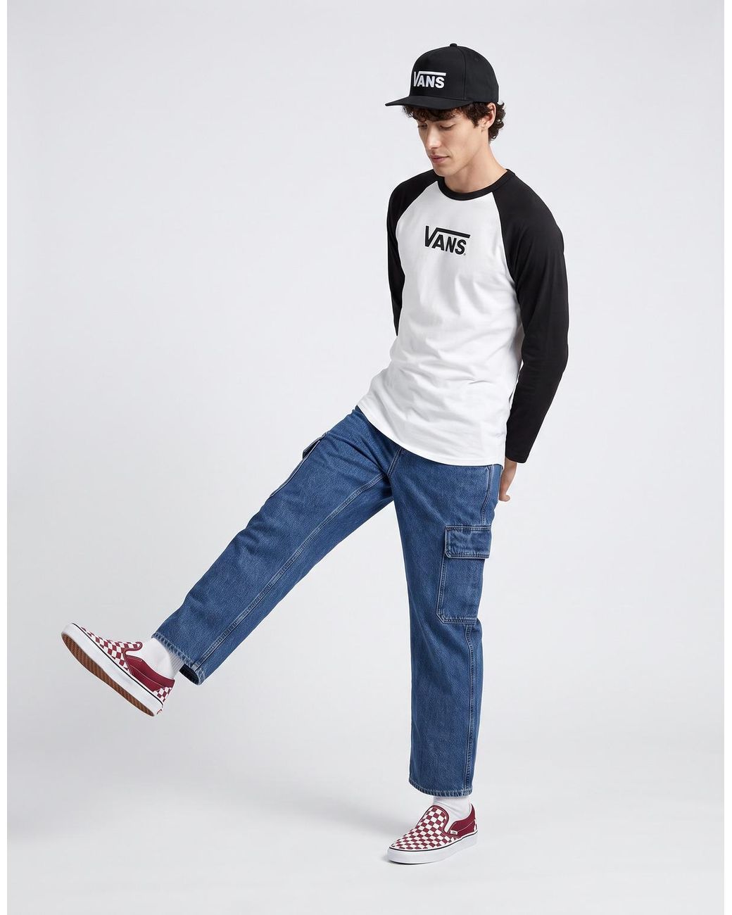 Vans Blue Long Sleeve T-shirt Core Raglan Ls Tee for men