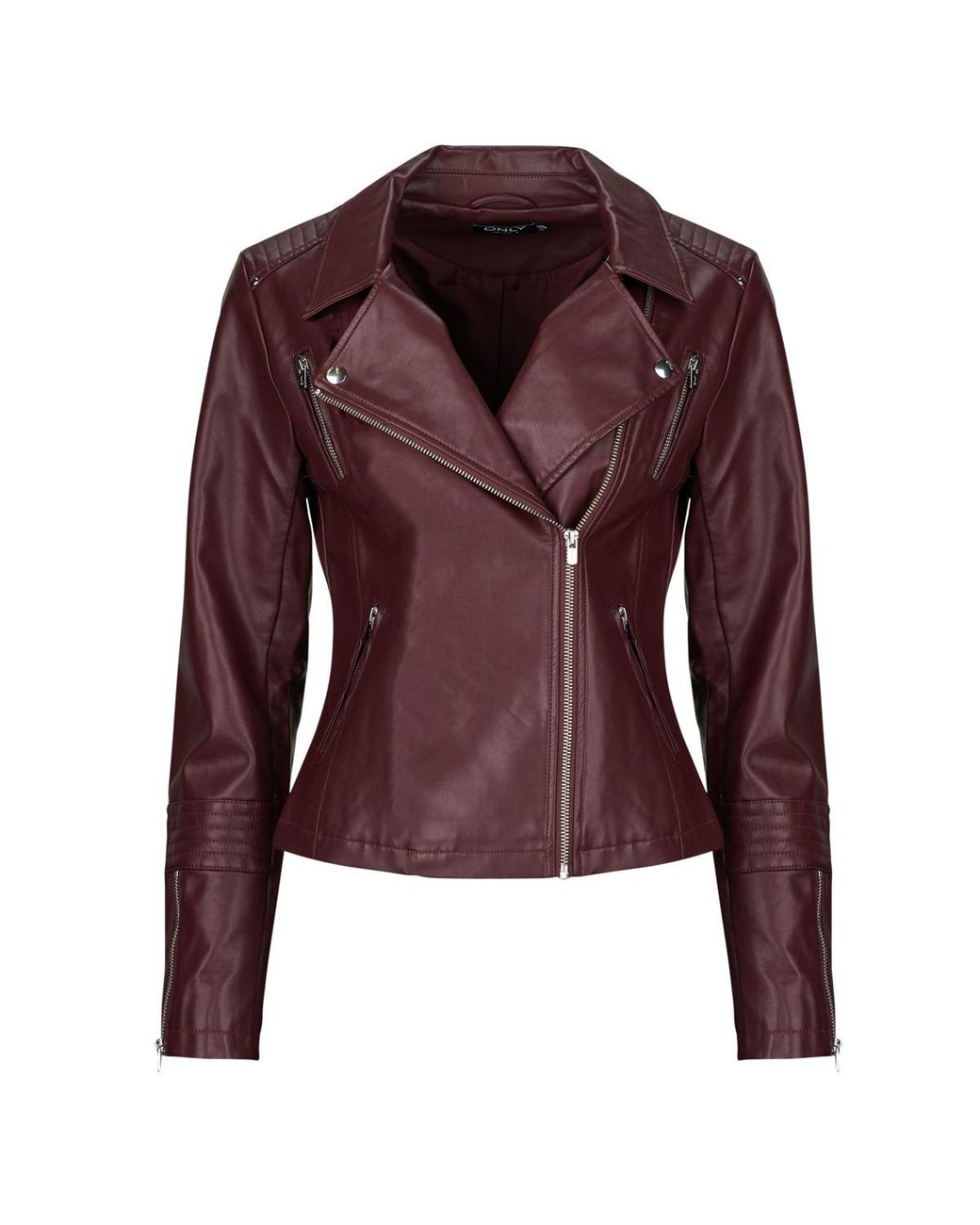 ONLY Brown Leather Jacket Onlgemma