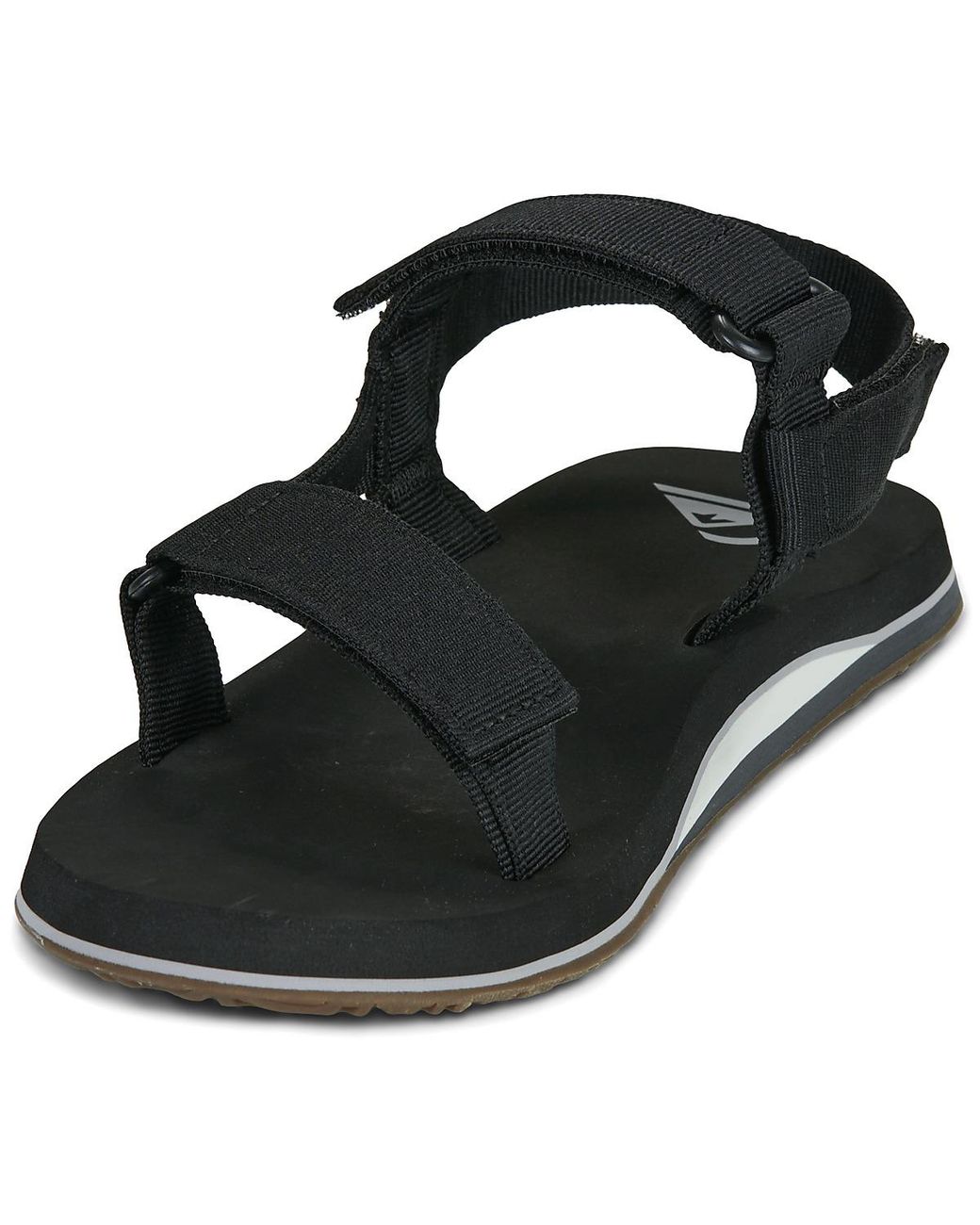 Quiksilver Black Flat Sandals Monkey Caged Ii for men