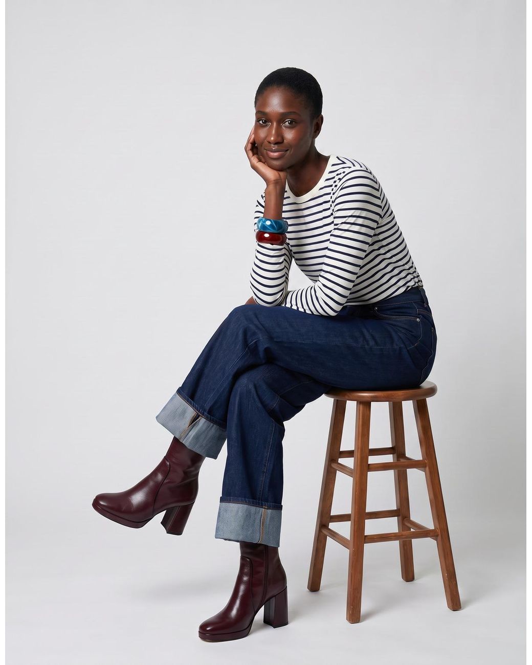 BOTD Blue Long Sleeve T-shirt Marin