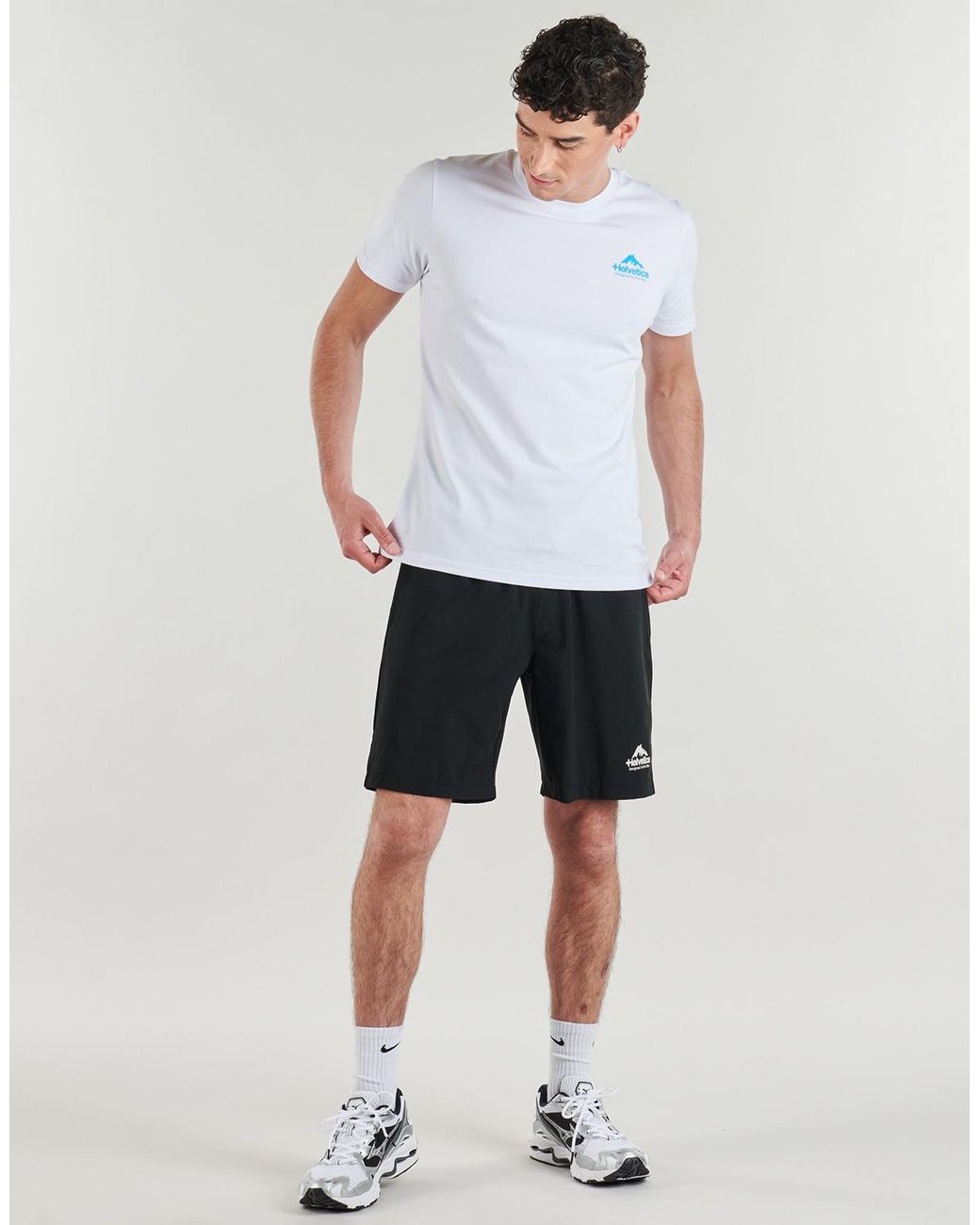 Helvetica Black Shorts Montagne for men