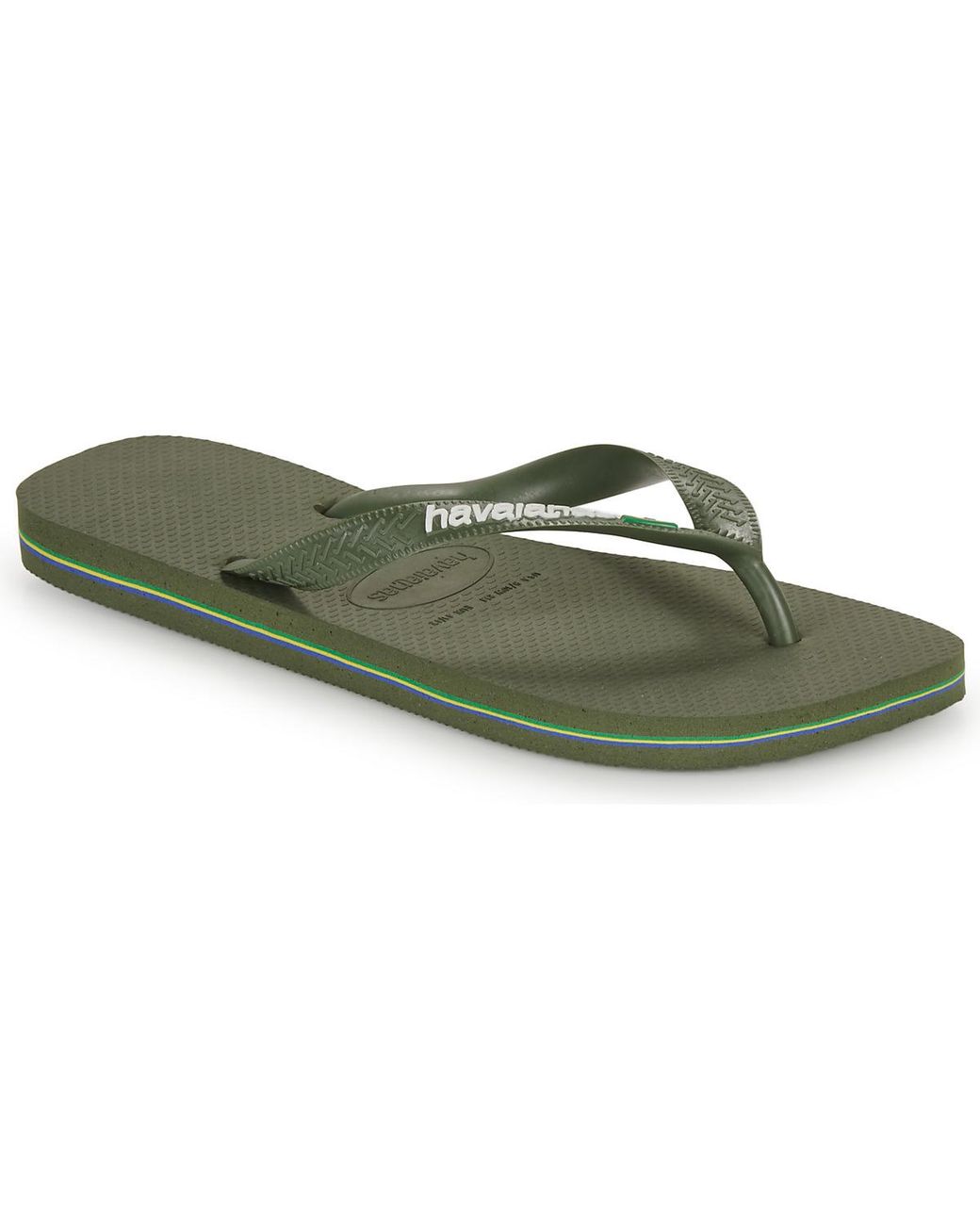 Havaianas Green Flip Flops / Sandals (shoes) Brasil Logo