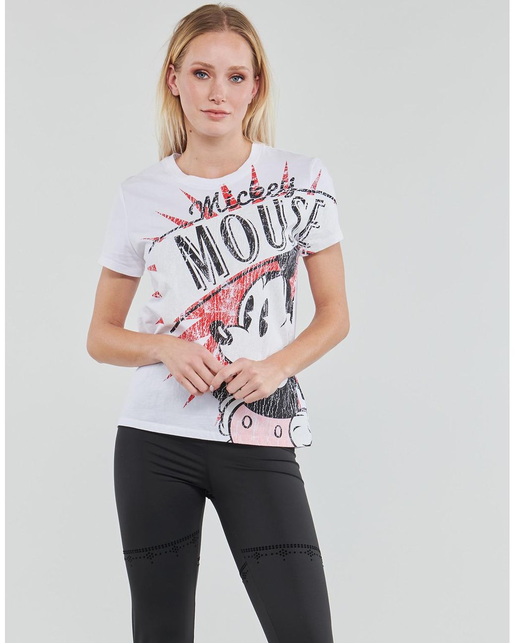 Desigual White Ts_mickey Boom T Shirt