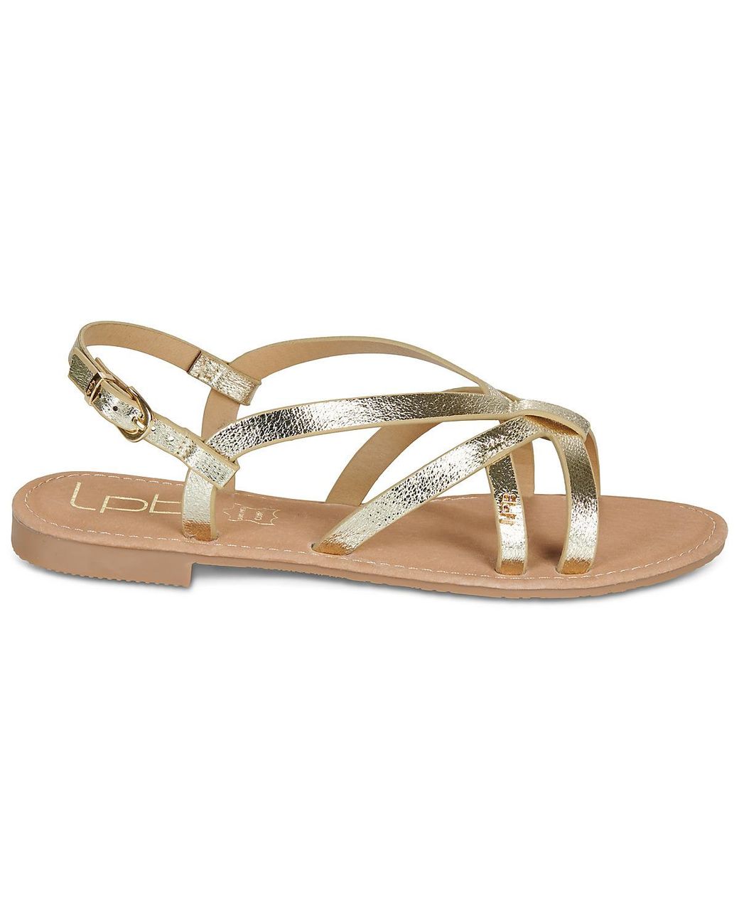 Les Petites Bombes Metallic Flat Sandals Natasha