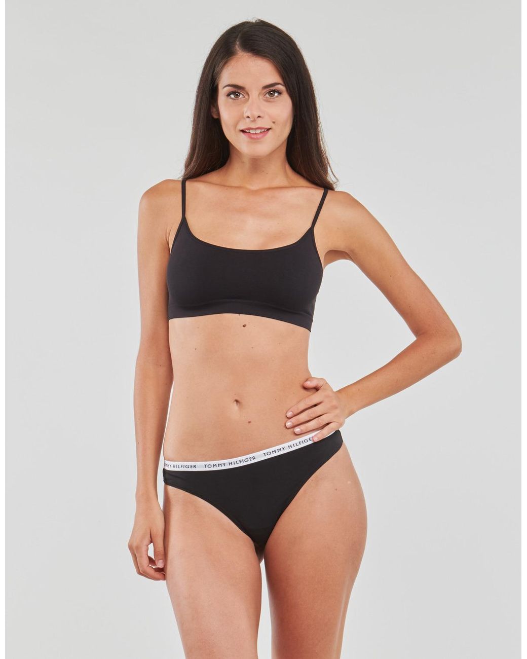 Tommy Hilfiger Black Thong X3 Tanga Briefs