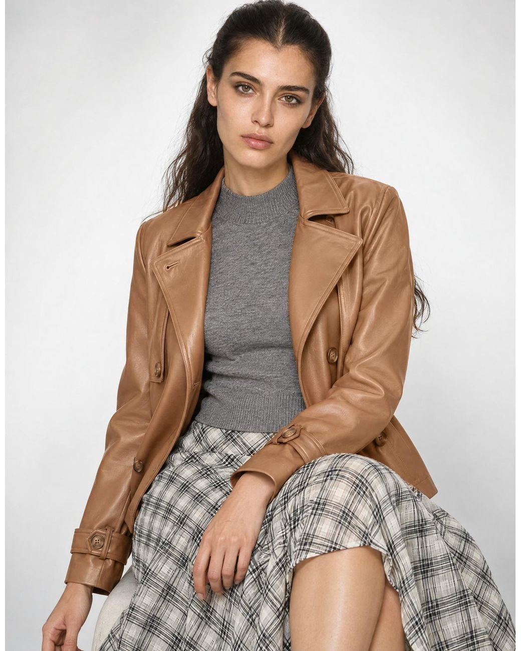 Vero Moda Brown Trench Coat Vmcaiamollie Short Coated Trenchcoat