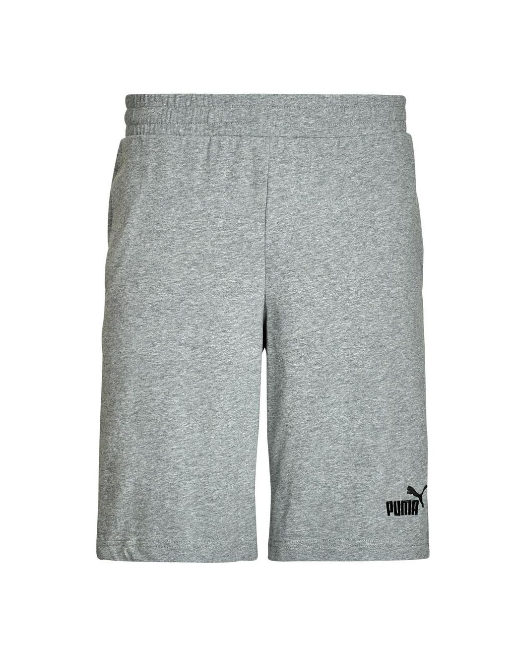 PUMA Gray Shorts Ess No. 1 Logo Jersey Shorts for men