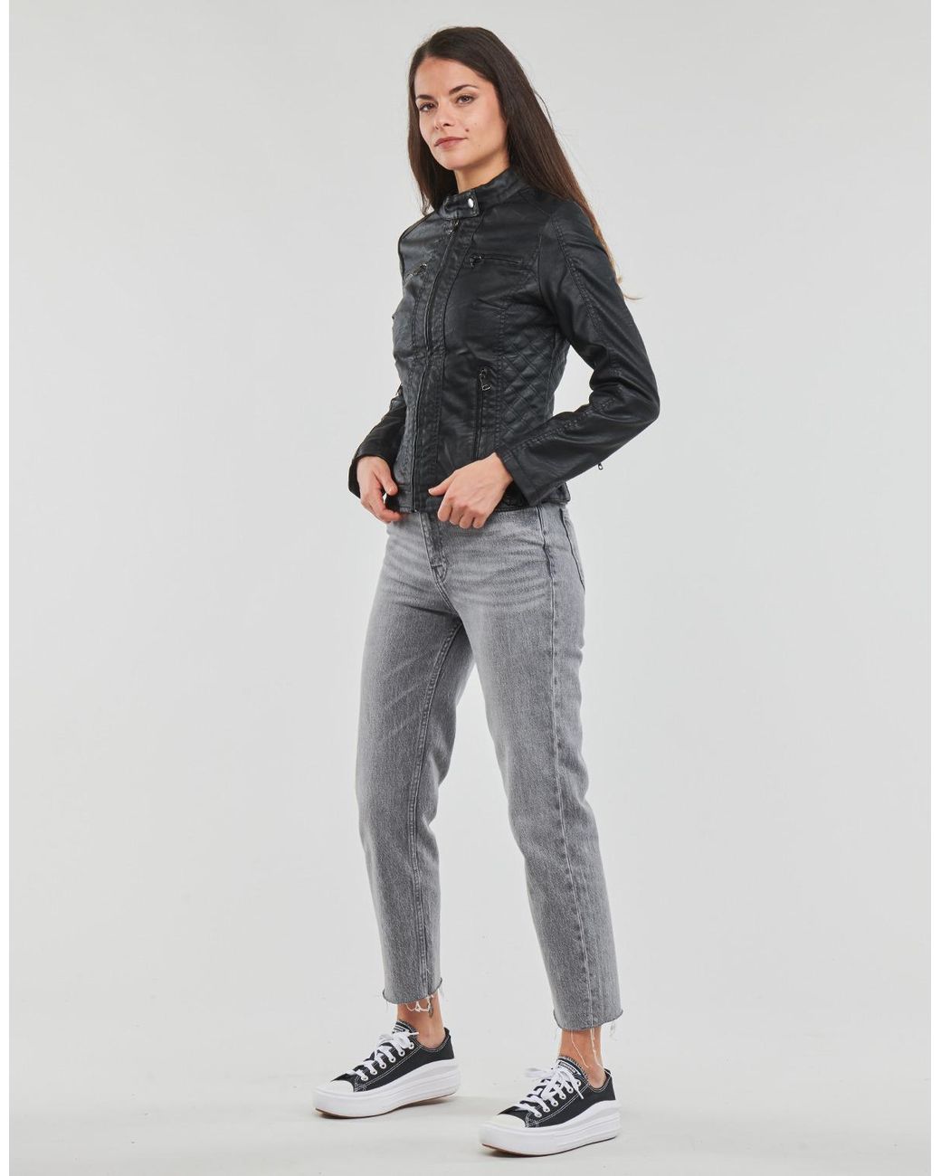 Moony Mood Idescune Women's Leather Jacket In Black