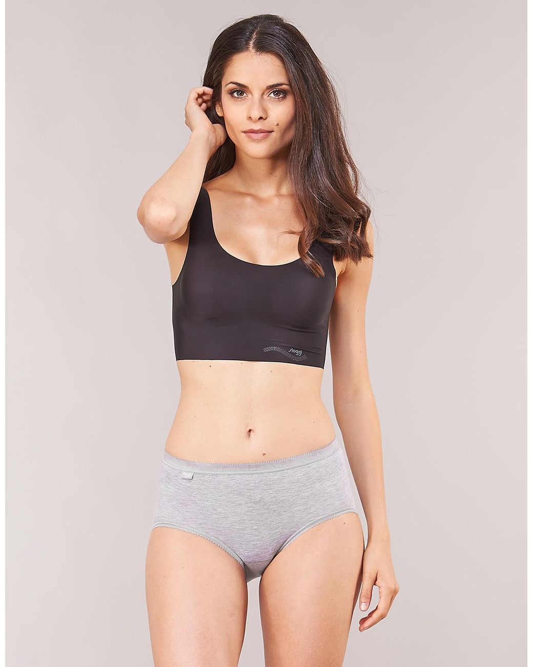 Sloggi Gray S Multipacks Midi 4 Pair Cotton Pack Size 10 In Grey