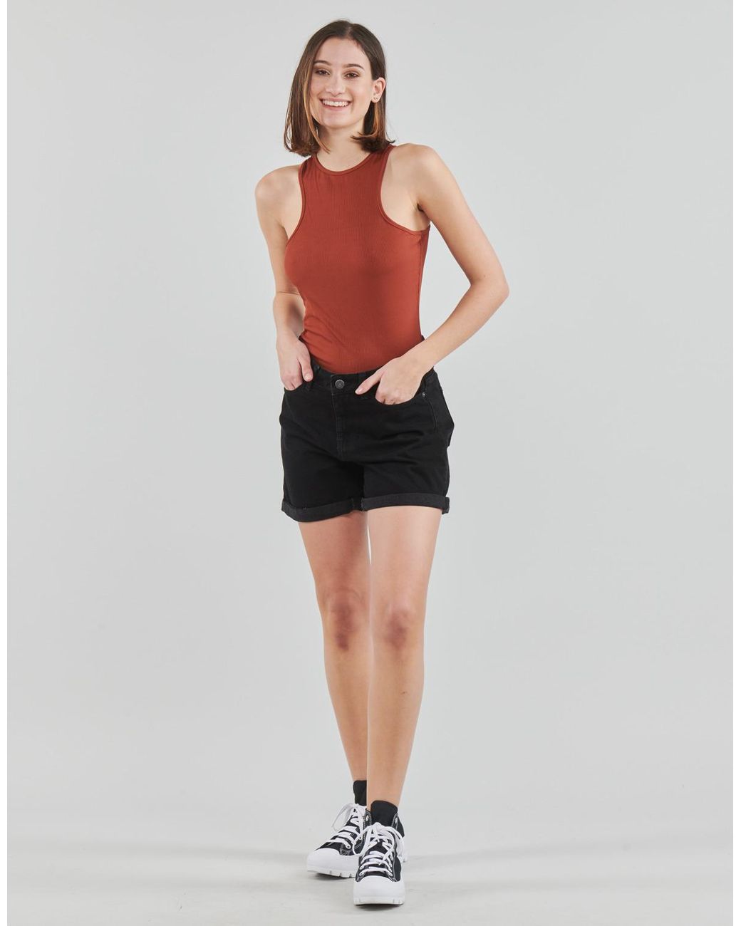Noisy May Black Nmsmiley Shorts
