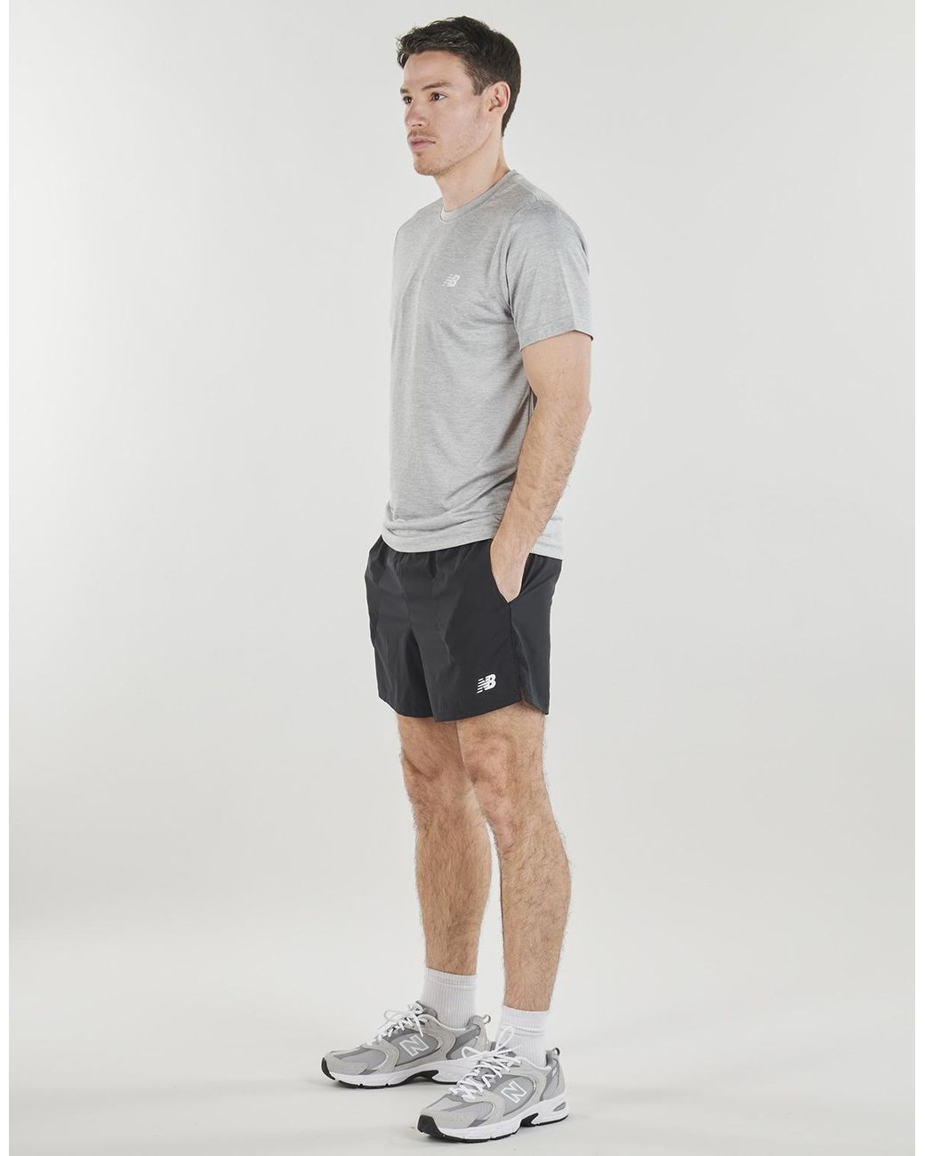 New Balance Gray T Shirt Sport Training T-shirt for men