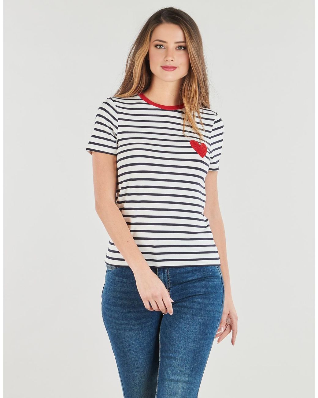 ONLY White T Shirt Onlheart Life S/s Tee