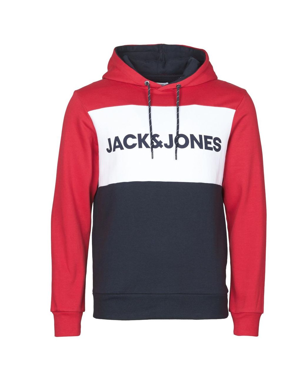 Jack & Jones Red Jjelogo Blocking Sweatshirt for men