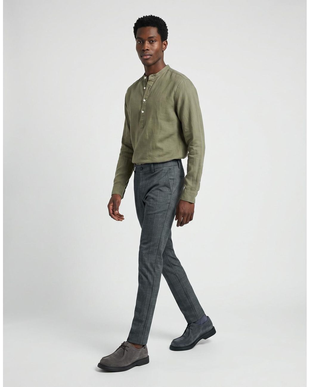 Only & Sons Gray Trousers Onsmark Check Pants Hy Gw 9887 for men
