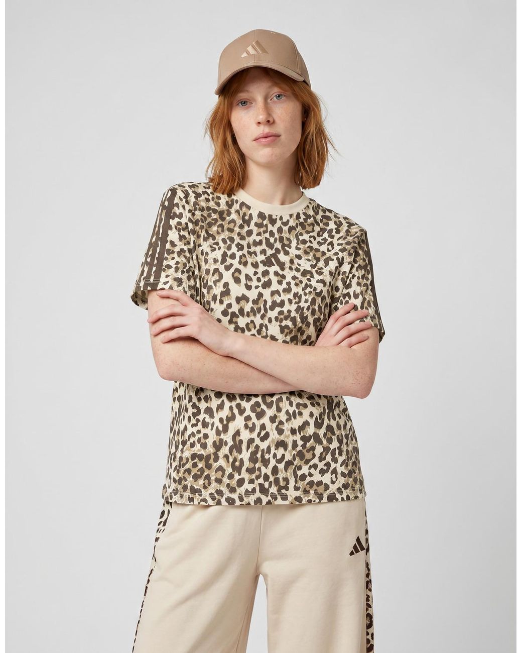Adidas Black T Shirt Seasonal Essentials Animal Print T-shirt