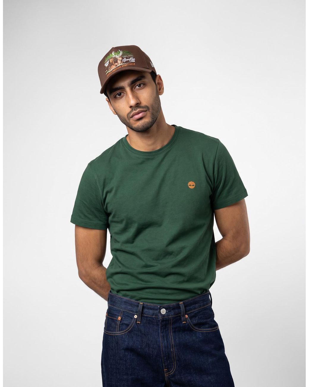 Timberland Green T Shirt Tee Slim Dunstan River for men