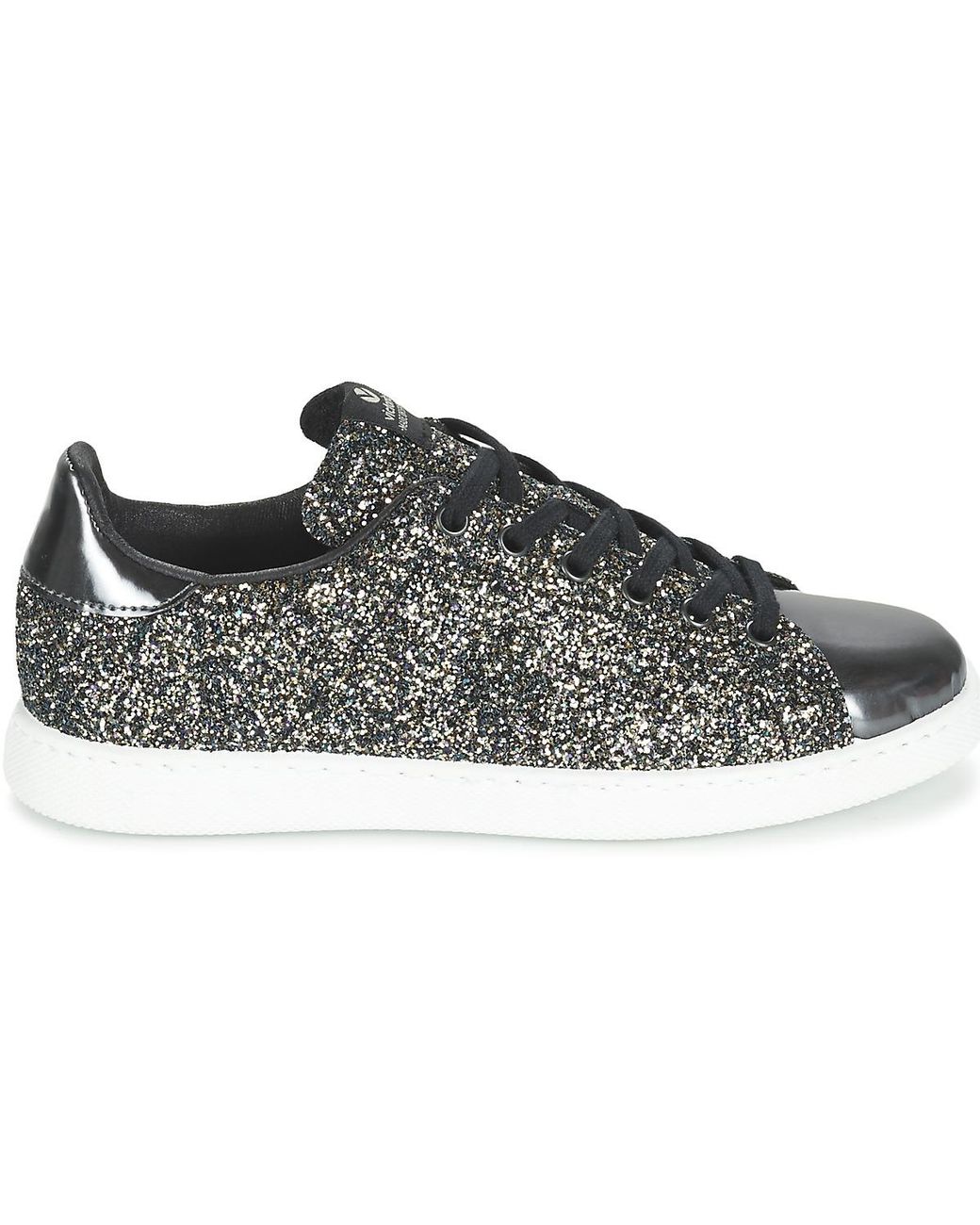 Victoria Black Deportivo Basket Glitter Shoes (trainers)