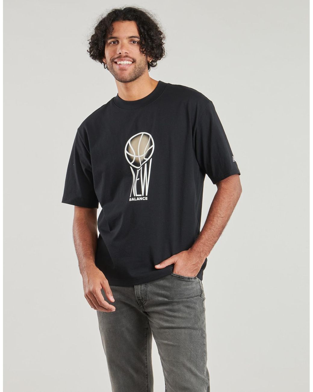 New Balance Black T Shirt Graphic Jersey Tee for men