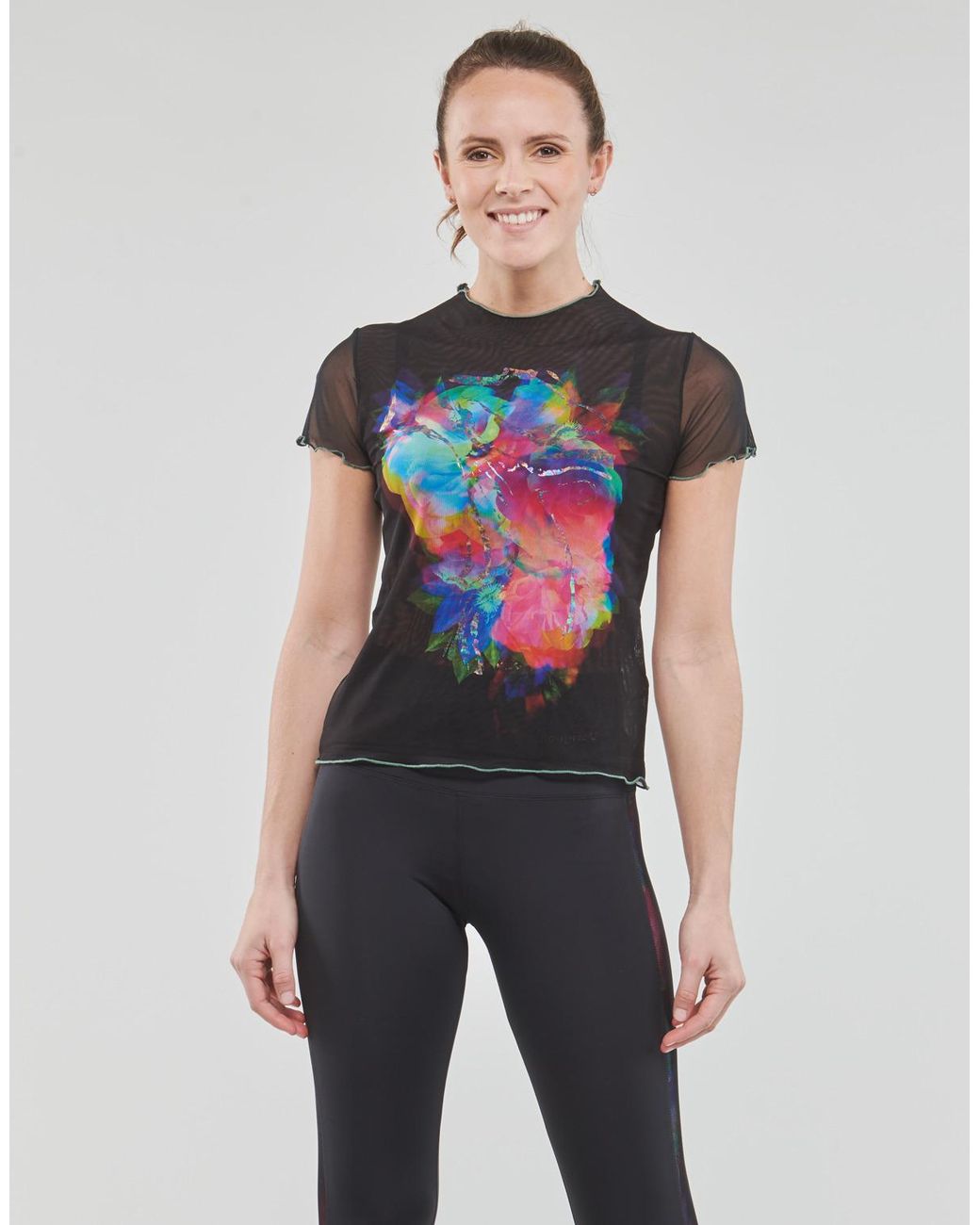Desigual Black T Shirt Ts_tulip