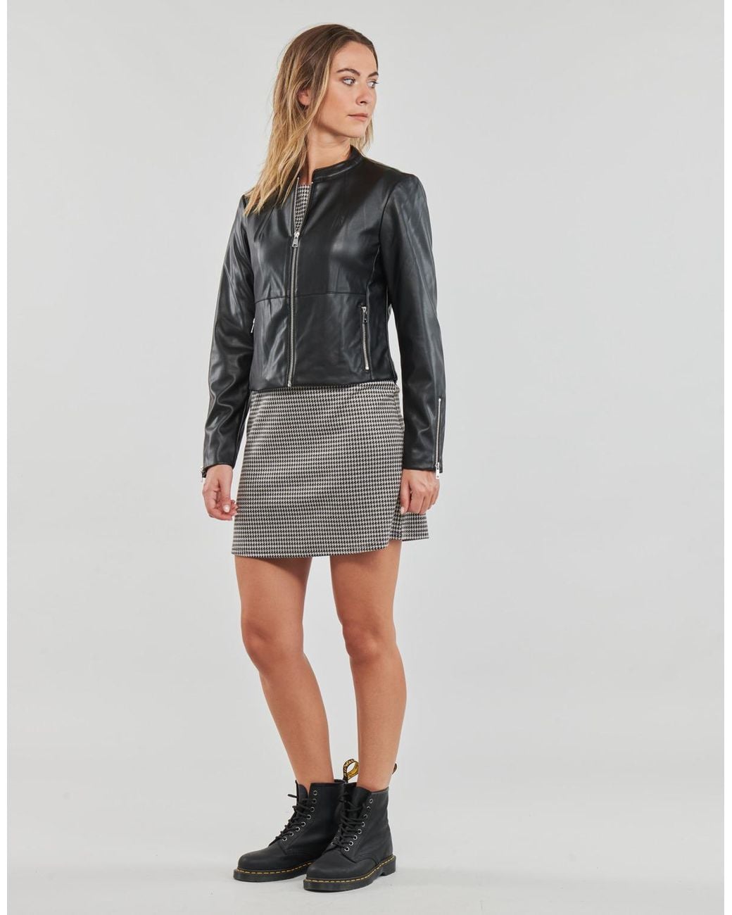 ONLY Black Leather Jacket Onlvics Faux Leather Jacket Otw