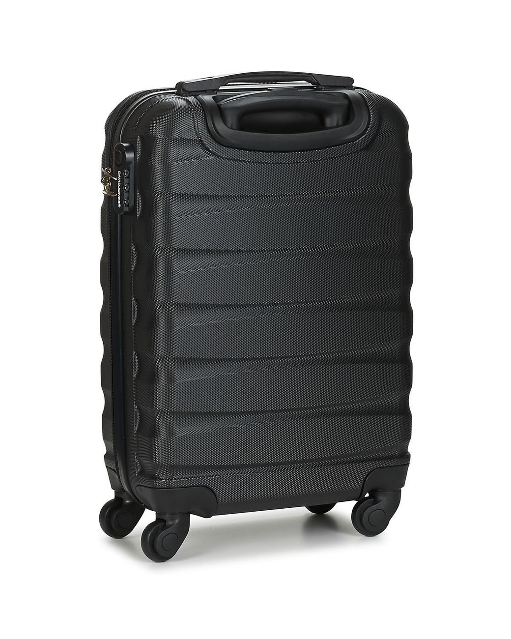 David Jones Black Hard Suitcase Chauvettini 34l Cabin