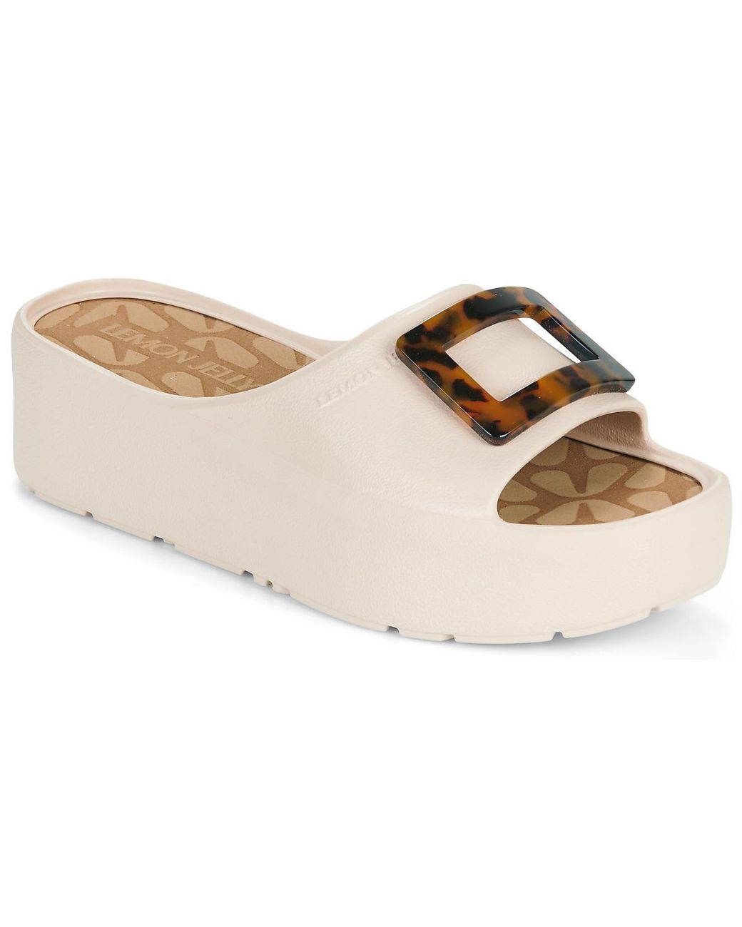 Lemon Jelly Natural Flat Sandals Samira