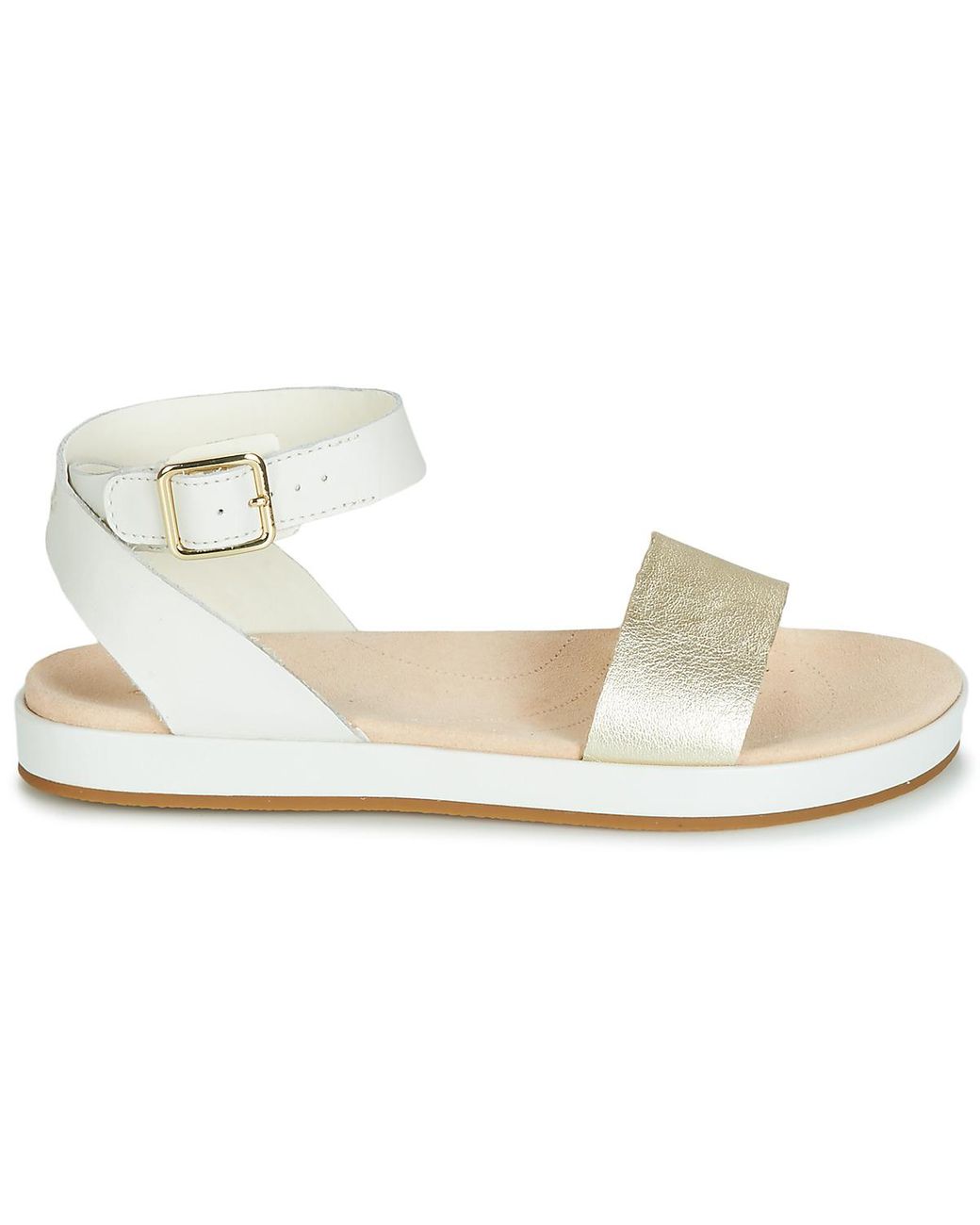 Clarks Leather Botanic Ivy Sandals in White - Save 39% | Lyst UK