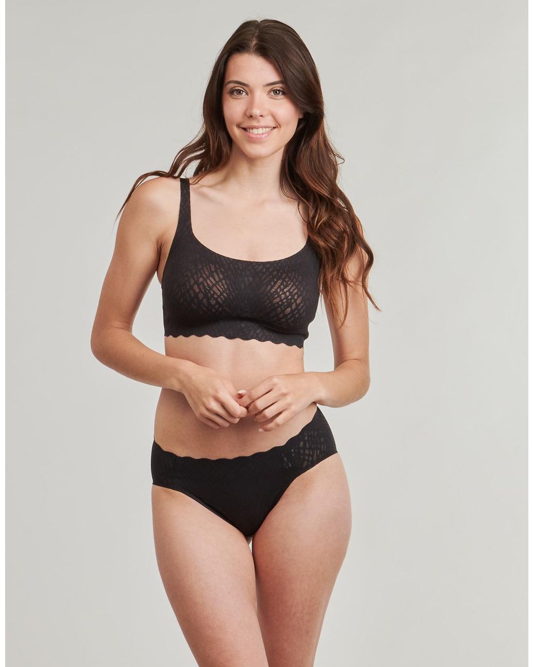 Sloggi Black Sports Bras Zero Feel Bliss Top