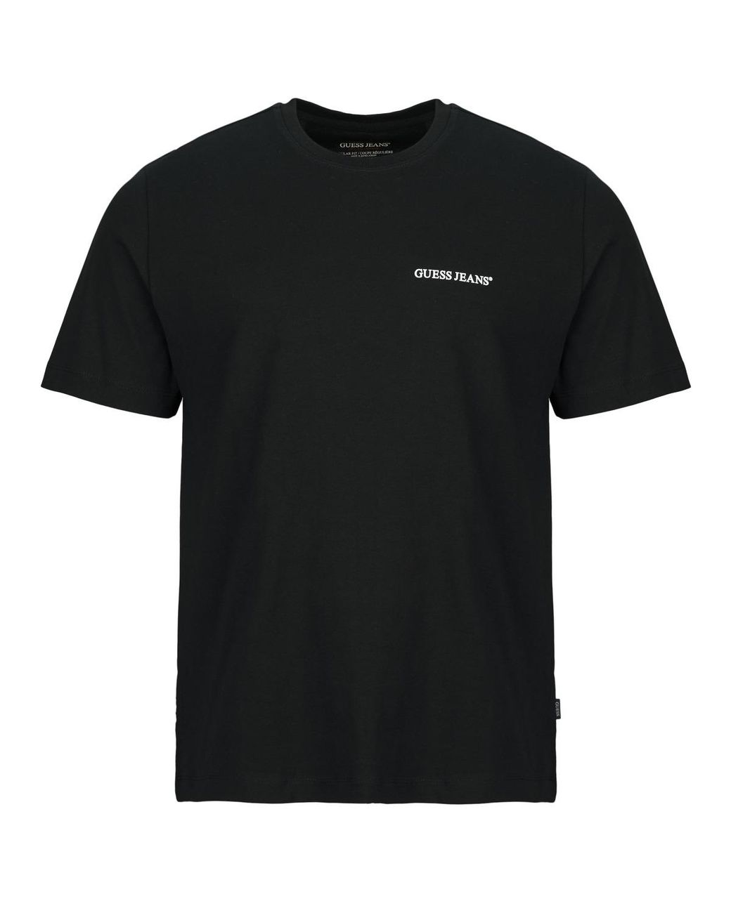 Guess Black T Shirt Ss Cn Reg Unisex Logo Print